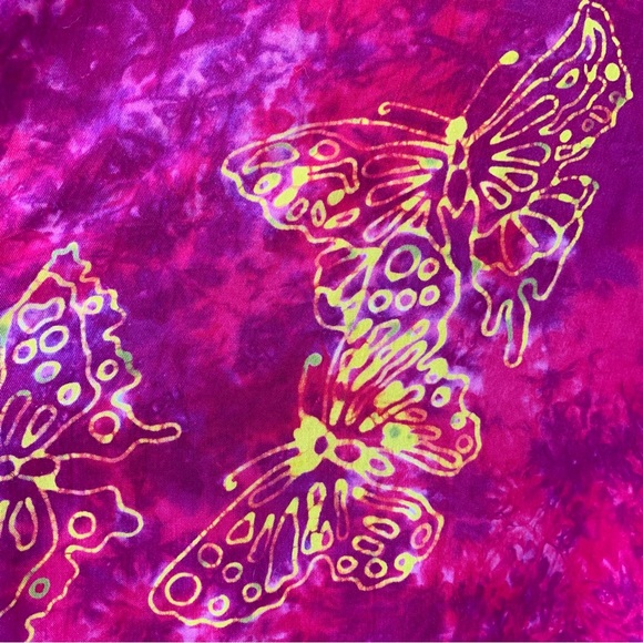 “Kimberley’s Travels” Hot Pink and Purple Butterfly Batik Dress size 2X - Picture 10 of 12